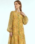 SIXDO Voile Flared Dress for Women